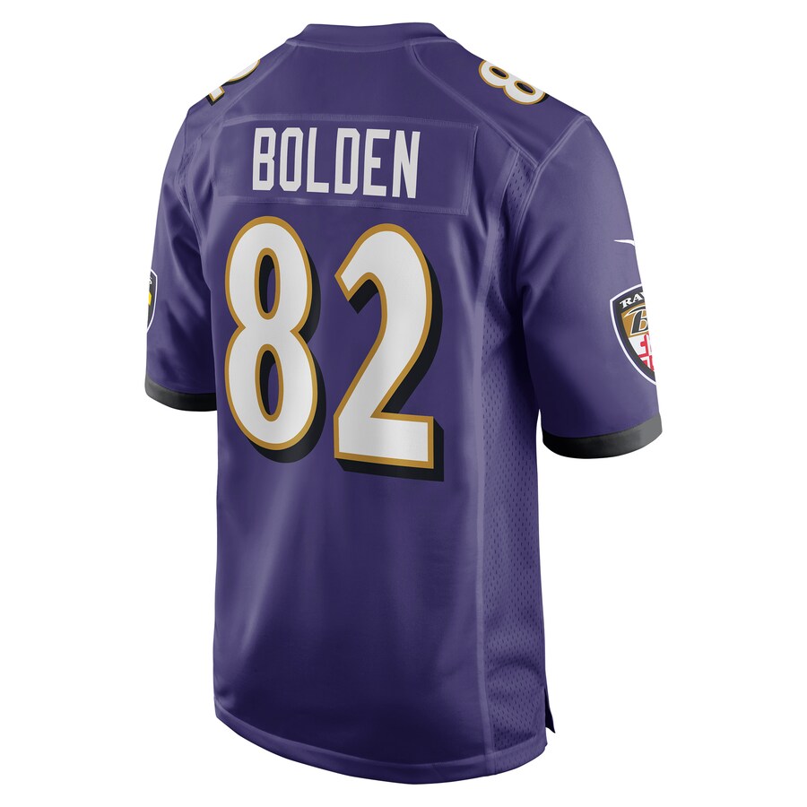 B.Ravens #82 Slade Bolden Purple Player Game Jersey Stitched American Football Jerseys football jersey product view 1