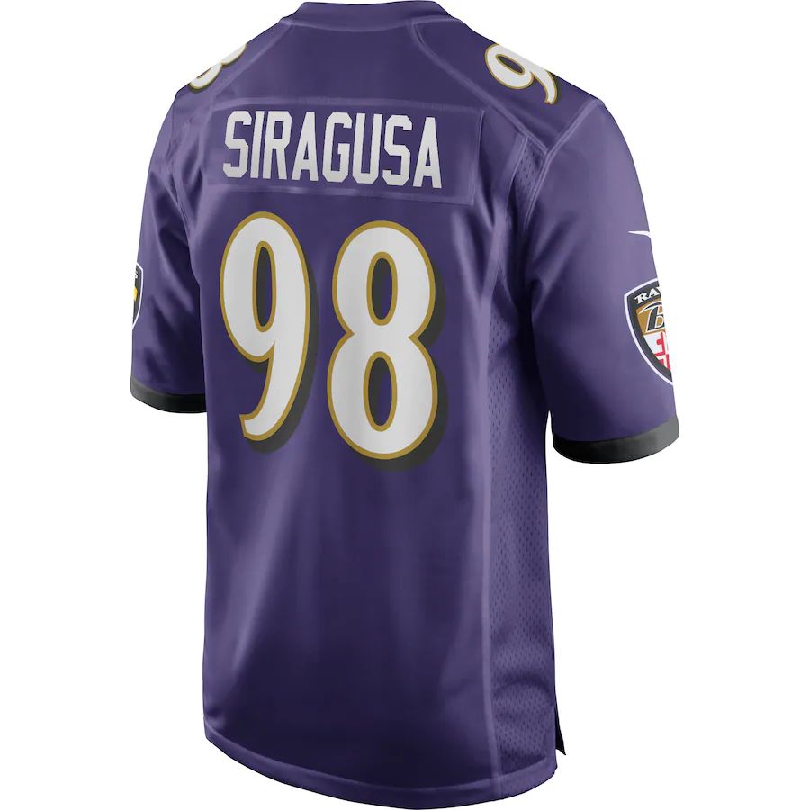 B.Ravens #98 Tony Siragusa Purple Game Retired Player Jersey Stitched American Football Jerseys football jersey product view 1
