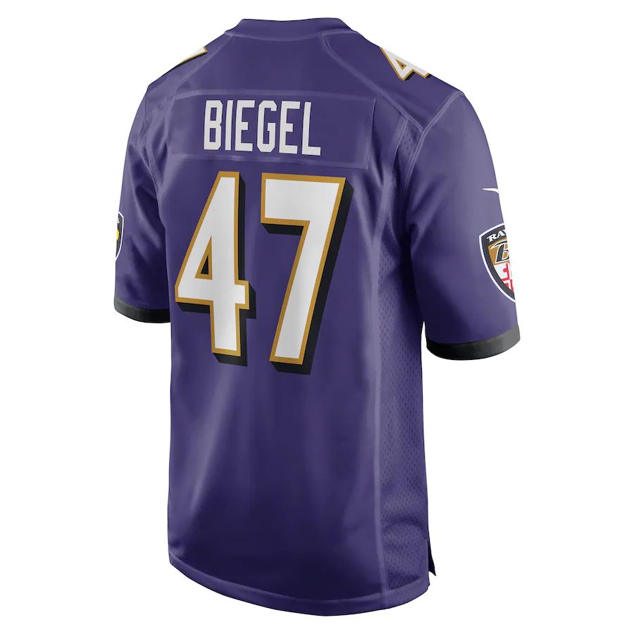 B.Ravens #47 Vince Biegel Purple Player Game Jersey Stitched American Football Jerseys football jersey product view 1