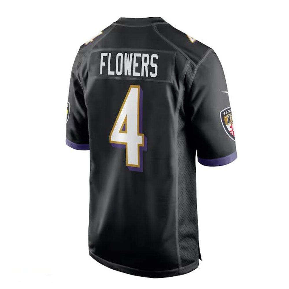 B.Ravens #4 Zay Flowers Black Team Game Jersey Stitched American Football Jerseys football jersey product view 1