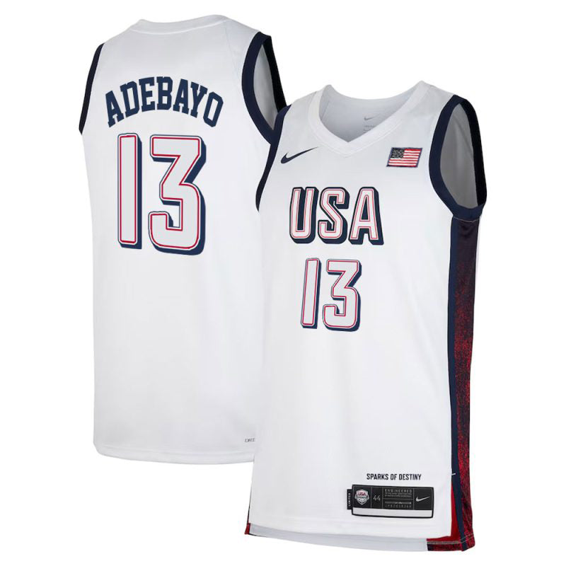 Bam Adebayo Team USA 2024 Olympics Jersey sports jersey product view 1