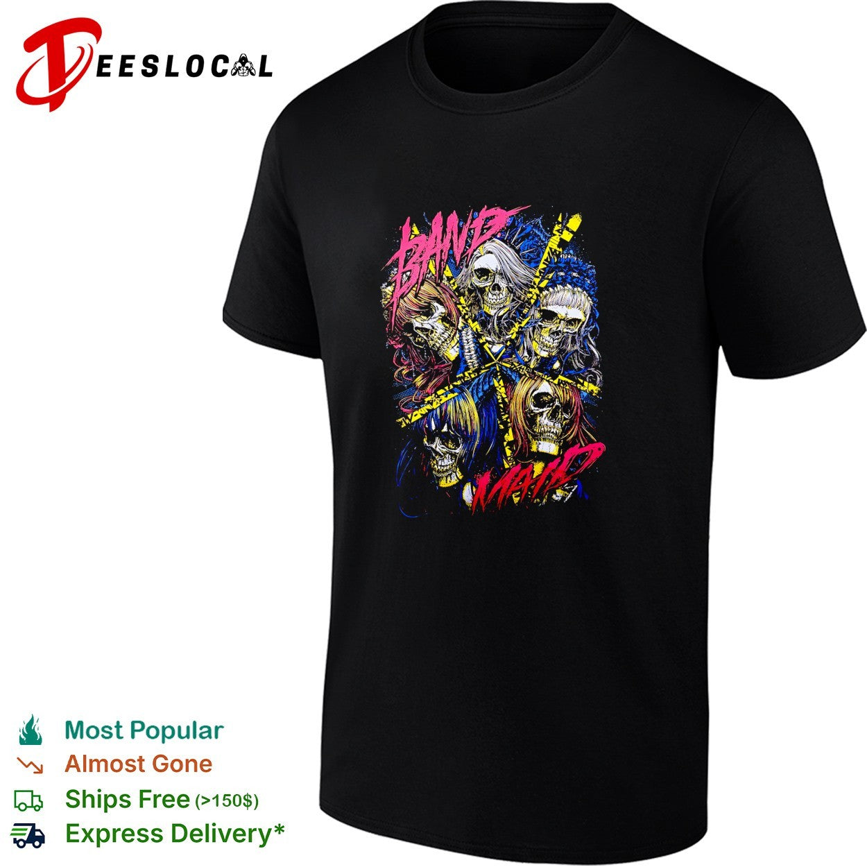 Band Maid skulls collage shirt Unisex T-shirt, Sweatshirt, Hoodie, Long Sleeve Tee - T-Shirt, Sweatshirt, Hoodie