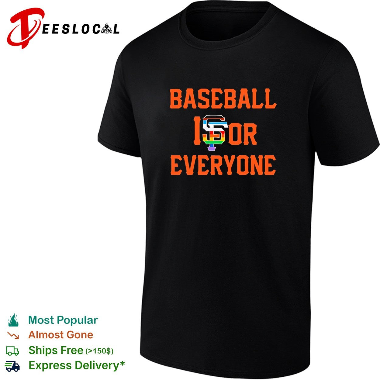 Baseball is for everyone Giants pride shirt Unisex T-shirt, Sweatshirt, Hoodie, Long Sleeve Tee - T-Shirt, Sweatshirt, Hoodie