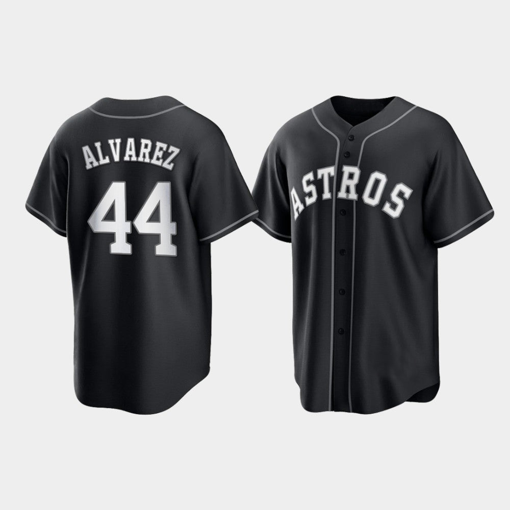 Baseball Houston Astros Yordan Alvarez 2021 All Black Fashion Jersey baseball jersey product view 1