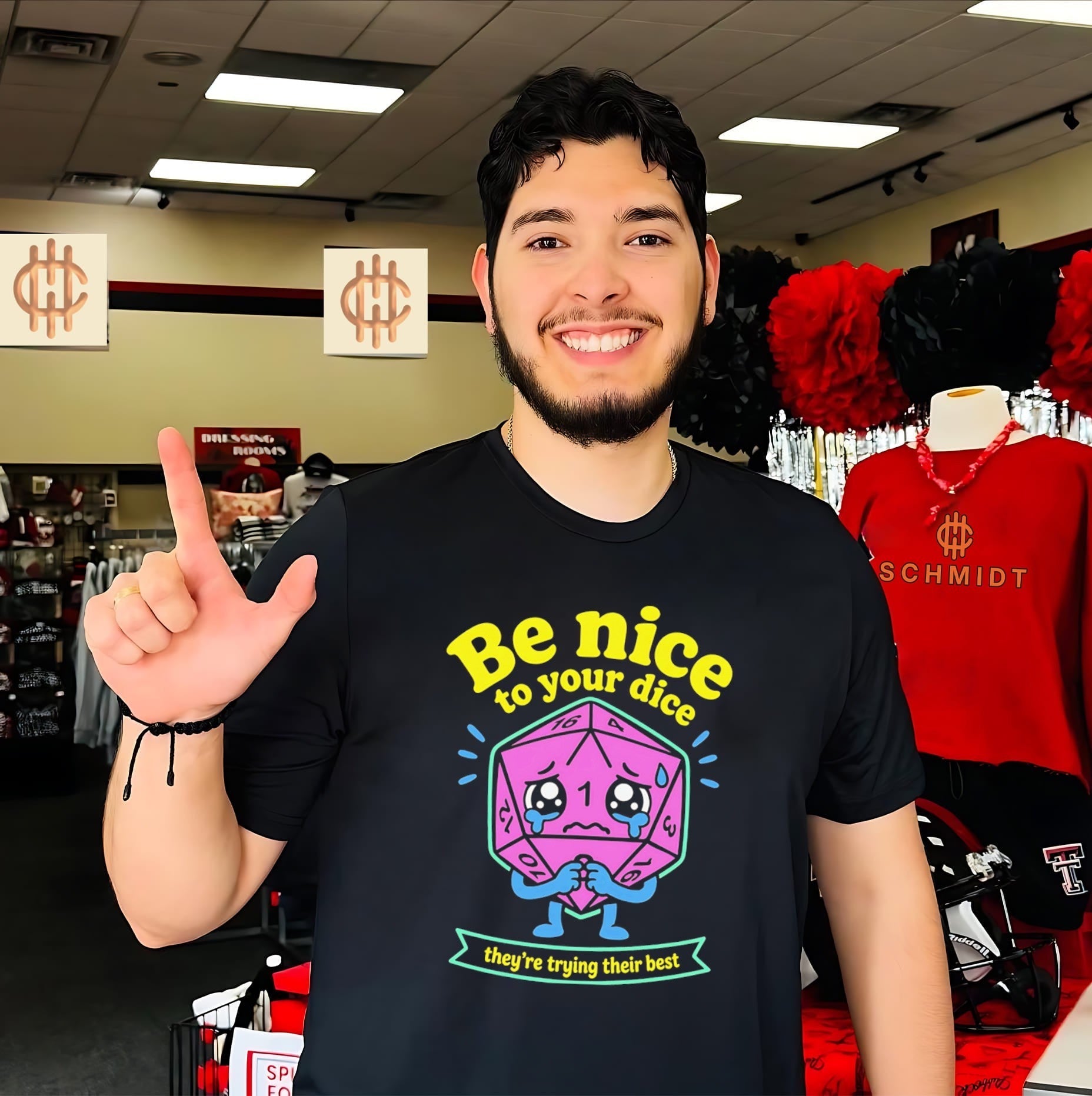 Be Nice to Your Dice Neon They Are Trying Their Best shirt Unisex T-shirt, Sweatshirt, Hoodie, Long Sleeve Tee - T-Shirt, Sweatshirt, Hoodie