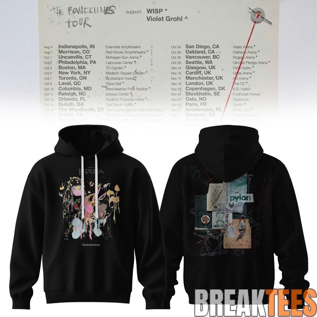 Beabadoobee  The Powerlines Tour Beatopia Art Hoodie Unisex T-shirt, Sweatshirt, Hoodie, Long Sleeve Tee - T-Shirt, Sweatshirt, Hoodie