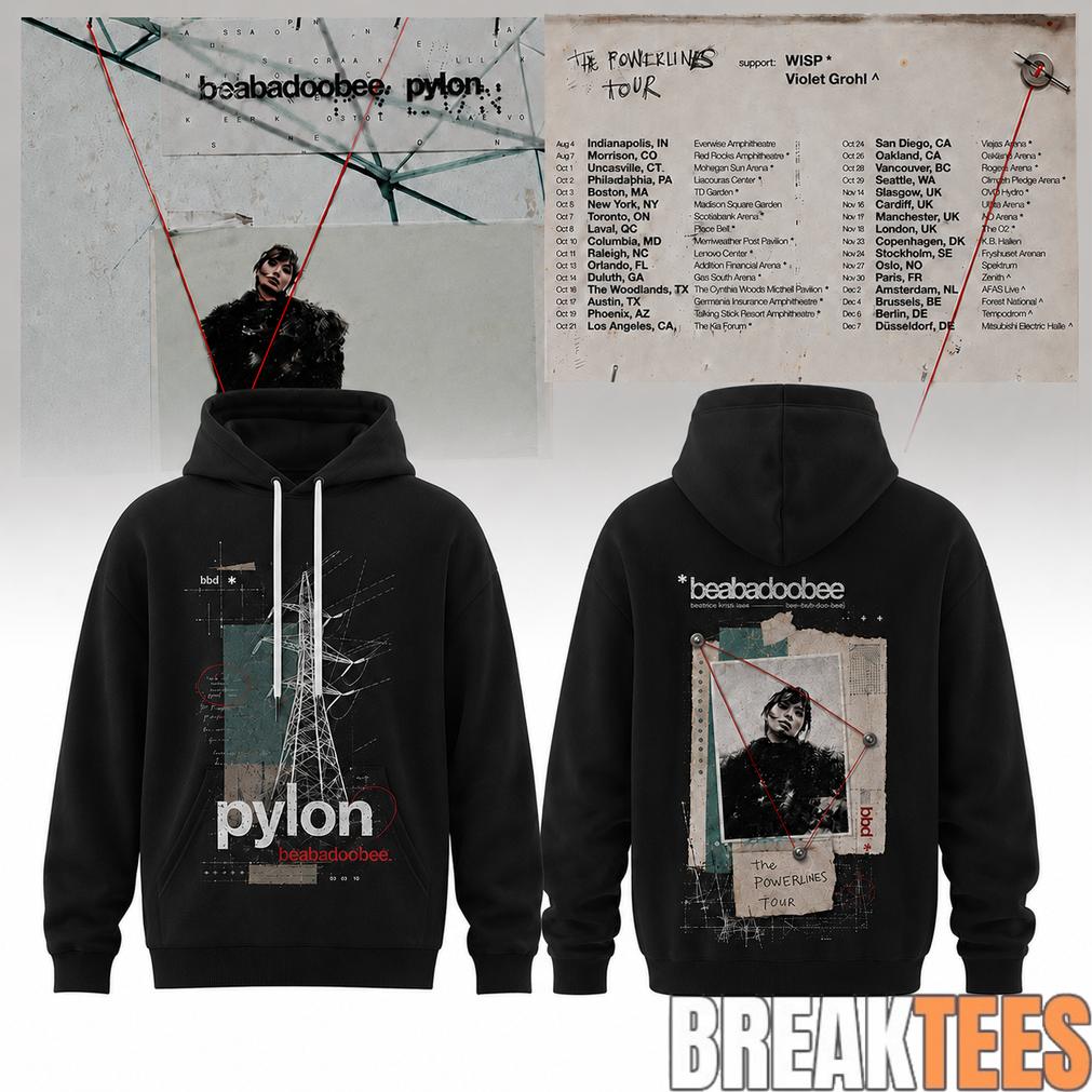 Beabadoobee  The Powerlines Tour Powerline Collage Hoodie Unisex T-shirt, Sweatshirt, Hoodie, Long Sleeve Tee - T-Shirt, Sweatshirt, Hoodie
