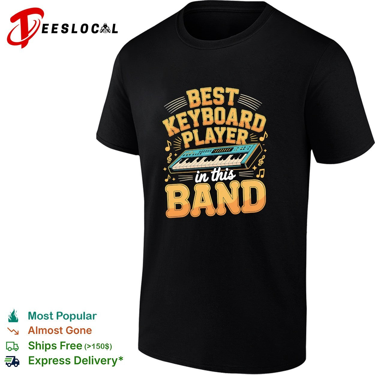 keyboard player in this band shirt Unisex T-shirt, Sweatshirt, Hoodie, Long Sleeve Tee - T-Shirt, Sweatshirt, Hoodie
