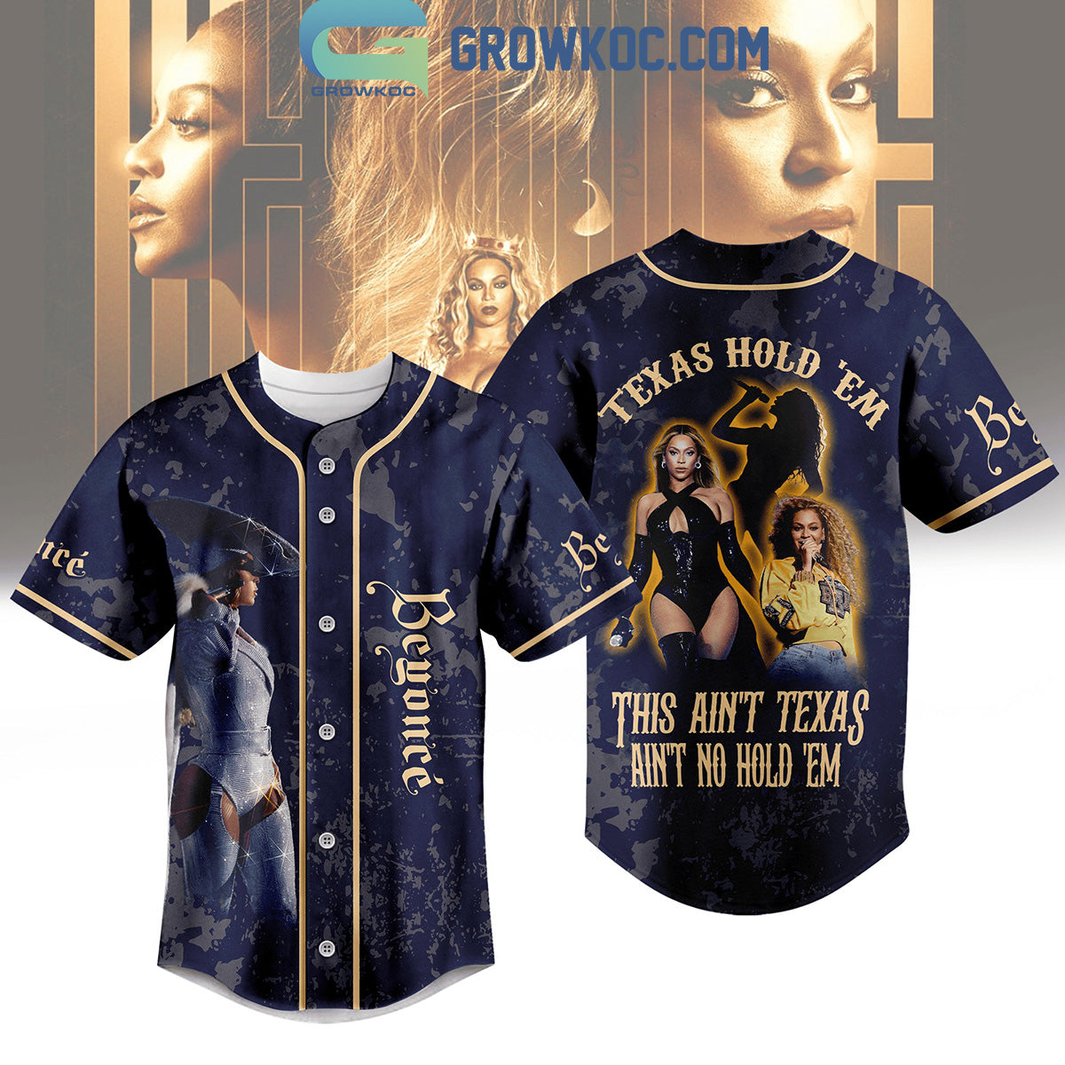Beyonce Texas HoldEm This Aint Texas Aint No Hold Em Personalized Baseball Jersey Unisex T-shirt, Sweatshirt, Hoodie, Long Sleeve Tee - T-Shirt, Sweatshirt, Hoodie