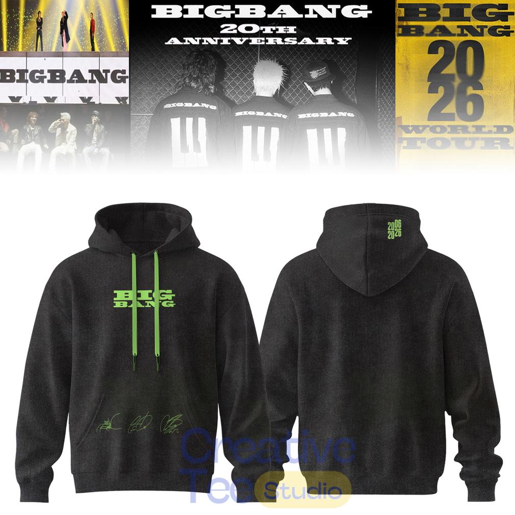 Big Bang 20th Anniversary Hoodie Unisex T-shirt, Sweatshirt, Hoodie, Long Sleeve Tee - T-Shirt, Sweatshirt, Hoodie
