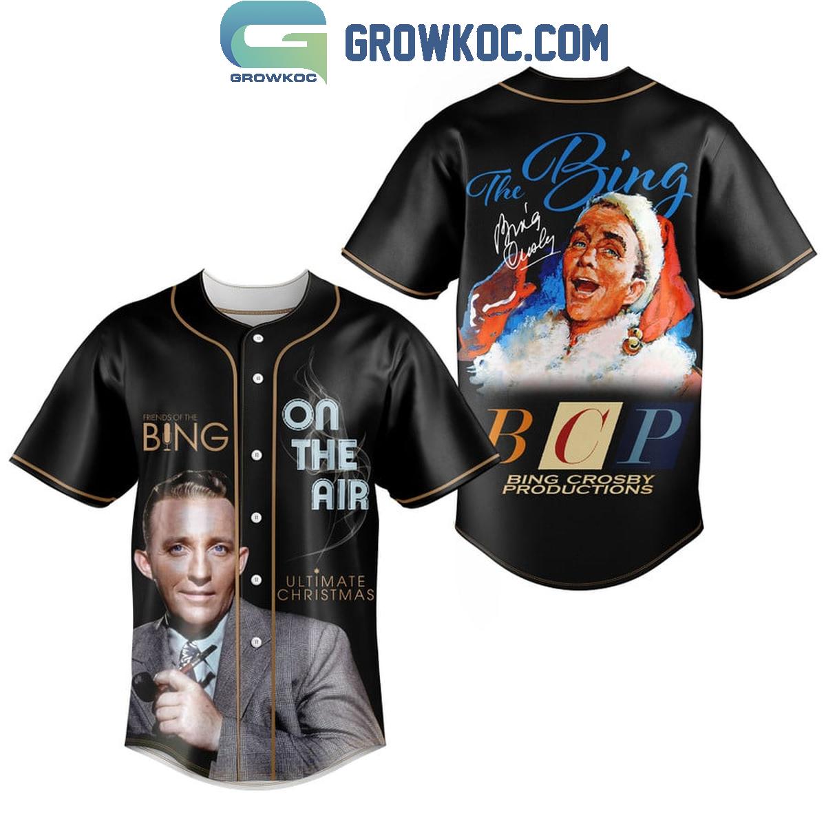 Bing Crosby On The Air Ultimate Christmas Baseball Jersey Unisex T-shirt, Sweatshirt, Hoodie, Long Sleeve Tee - T-Shirt, Sweatshirt, Hoodie