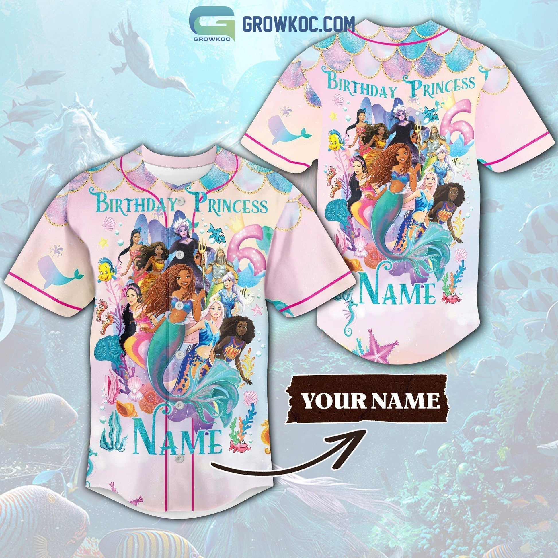 Birthday Princess Personalized Baseball Jersey Unisex T-shirt, Sweatshirt, Hoodie, Long Sleeve Tee - T-Shirt, Sweatshirt, Hoodie