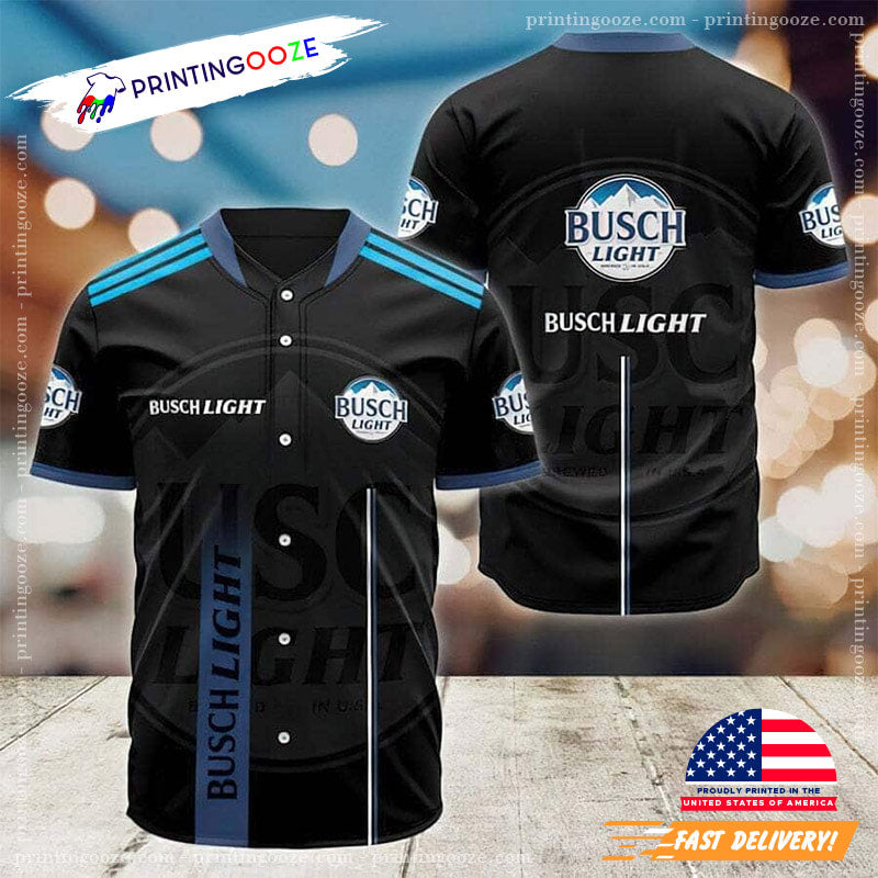 Black Busch Light Baseball Jersey Unisex T-shirt, Sweatshirt, Hoodie, Long Sleeve Tee - T-Shirt, Sweatshirt, Hoodie