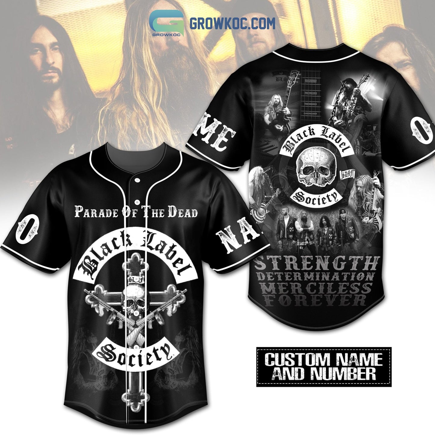 Black Label Society Parade Of The Dead Personalized Baseball Jersey Unisex T-shirt, Sweatshirt, Hoodie, Long Sleeve Tee - T-Shirt, Sweatshirt, Hoodie