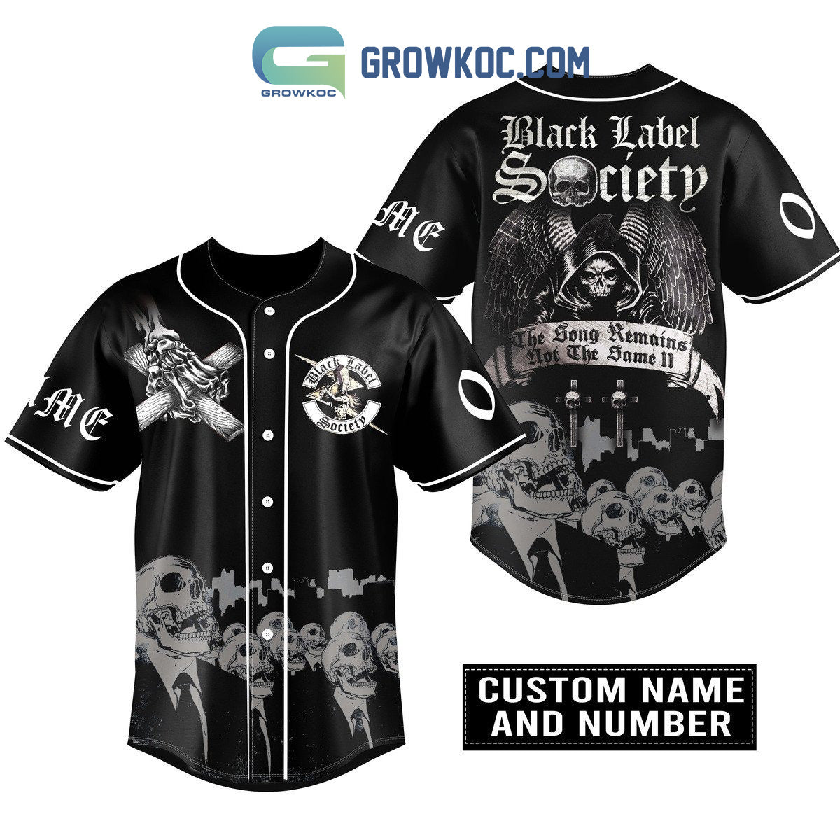 Black Label Society The Song Remains Not The Same Personalized Baseball Jersey Unisex T-shirt, Sweatshirt, Hoodie, Long Sleeve Tee - T-Shirt, Sweatshirt, Hoodie