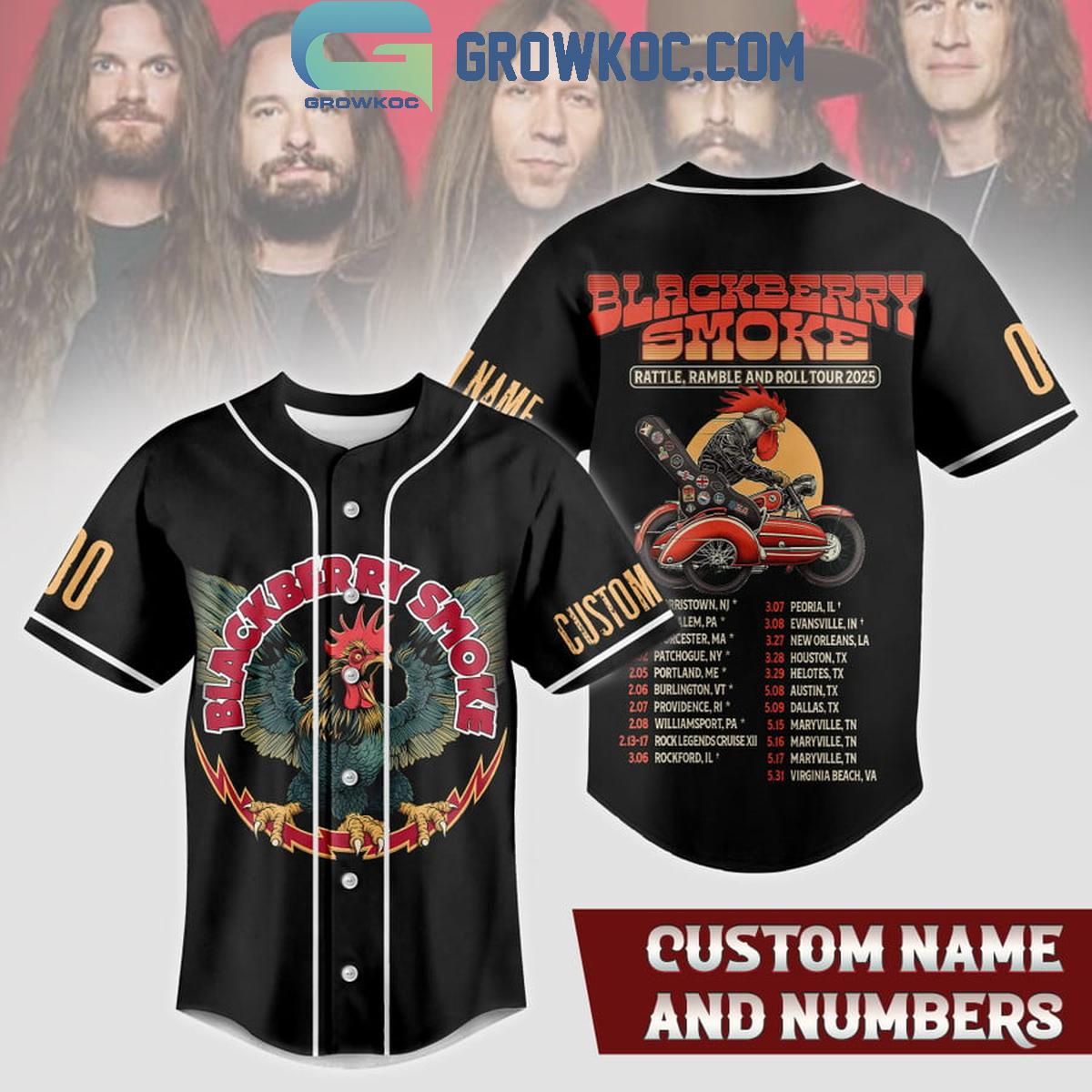 Blackberry Smoke Rattle Ramble And Roll Tour 2025 Baseball Jersey Unisex T-shirt, Sweatshirt, Hoodie, Long Sleeve Tee - T-Shirt, Sweatshirt, Hoodie
