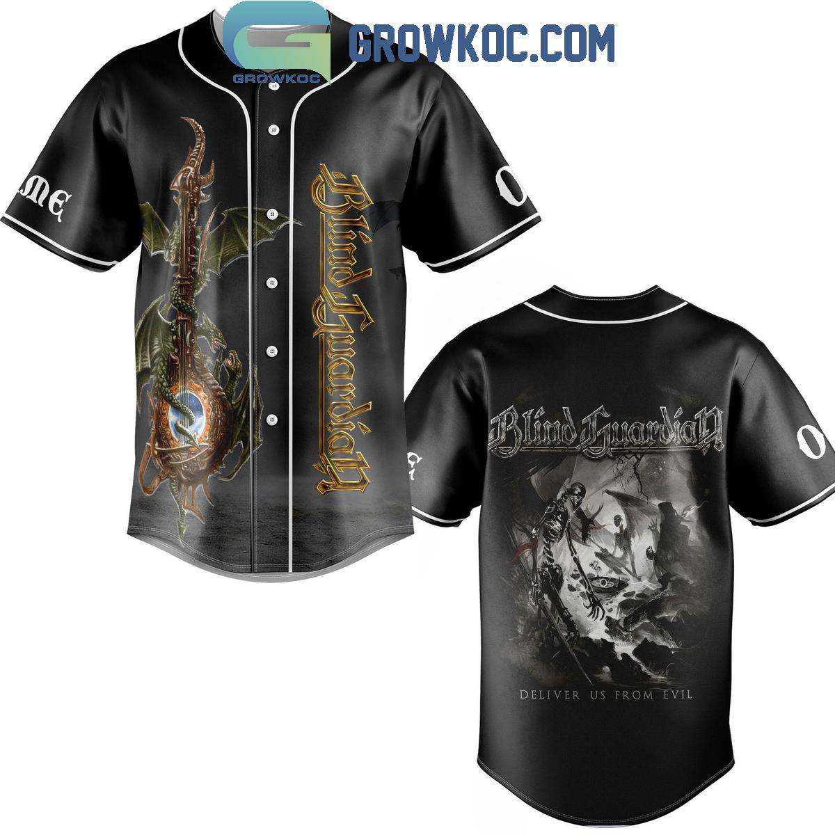 Blind Guardian Deliver Us From Evils Personalized Baseball Jersey Unisex T-shirt, Sweatshirt, Hoodie, Long Sleeve Tee - T-Shirt, Sweatshirt, Hoodie