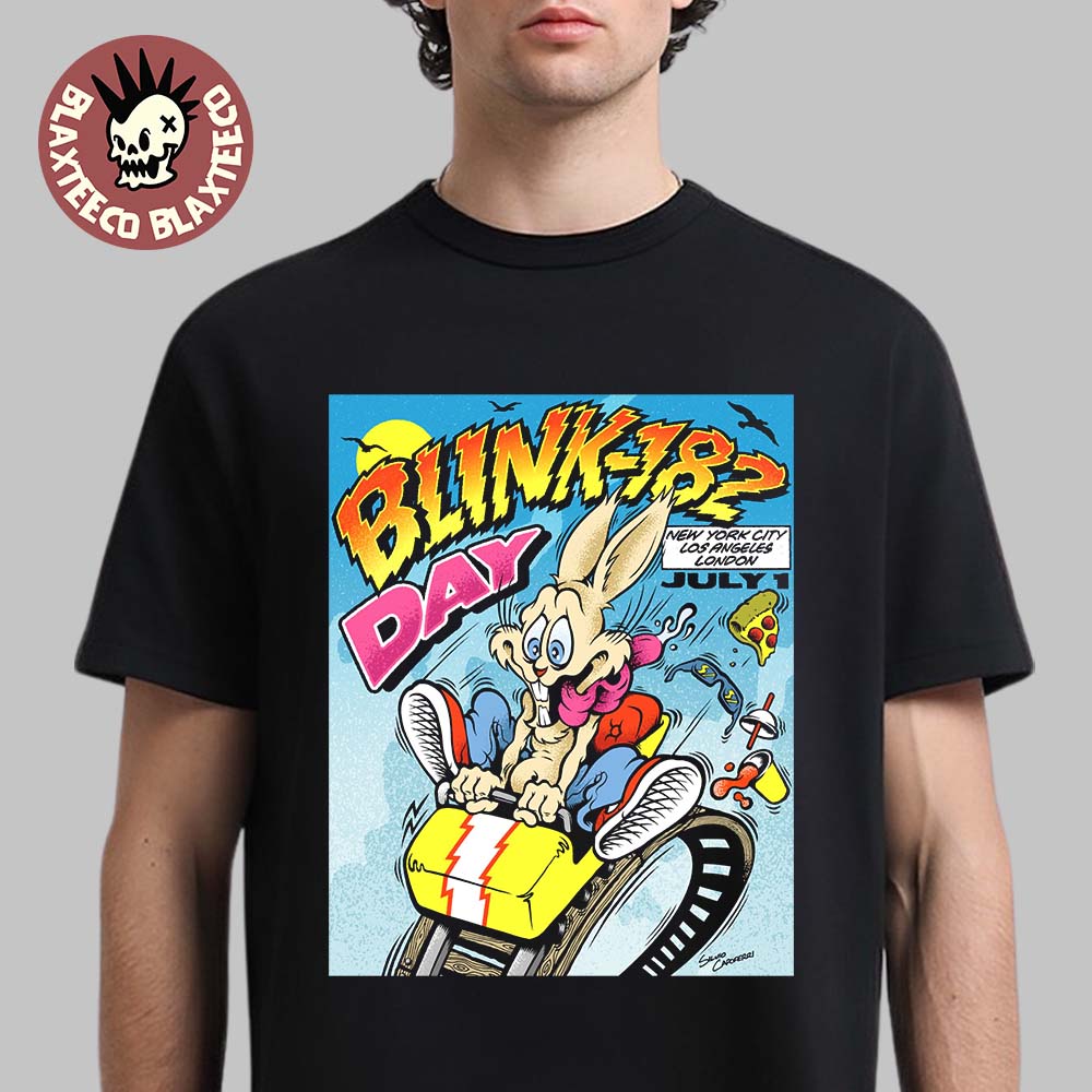 Blink 182 Day 2026 For New York City Los Angles And London On July 1 2026 T-Shirt Unisex T-shirt, Sweatshirt, Hoodie, Long Sleeve Tee - T-Shirt, Sweatshirt, Hoodie