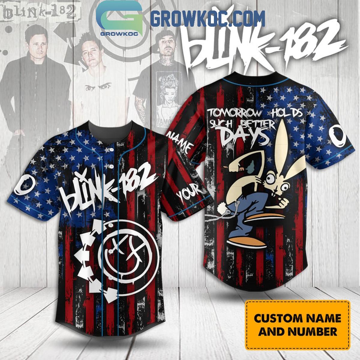 Blink 182 Tomorrow Holds Such Better Days Personalized Baseball Jersey Unisex T-shirt, Sweatshirt, Hoodie, Long Sleeve Tee - T-Shirt, Sweatshirt, Hoodie