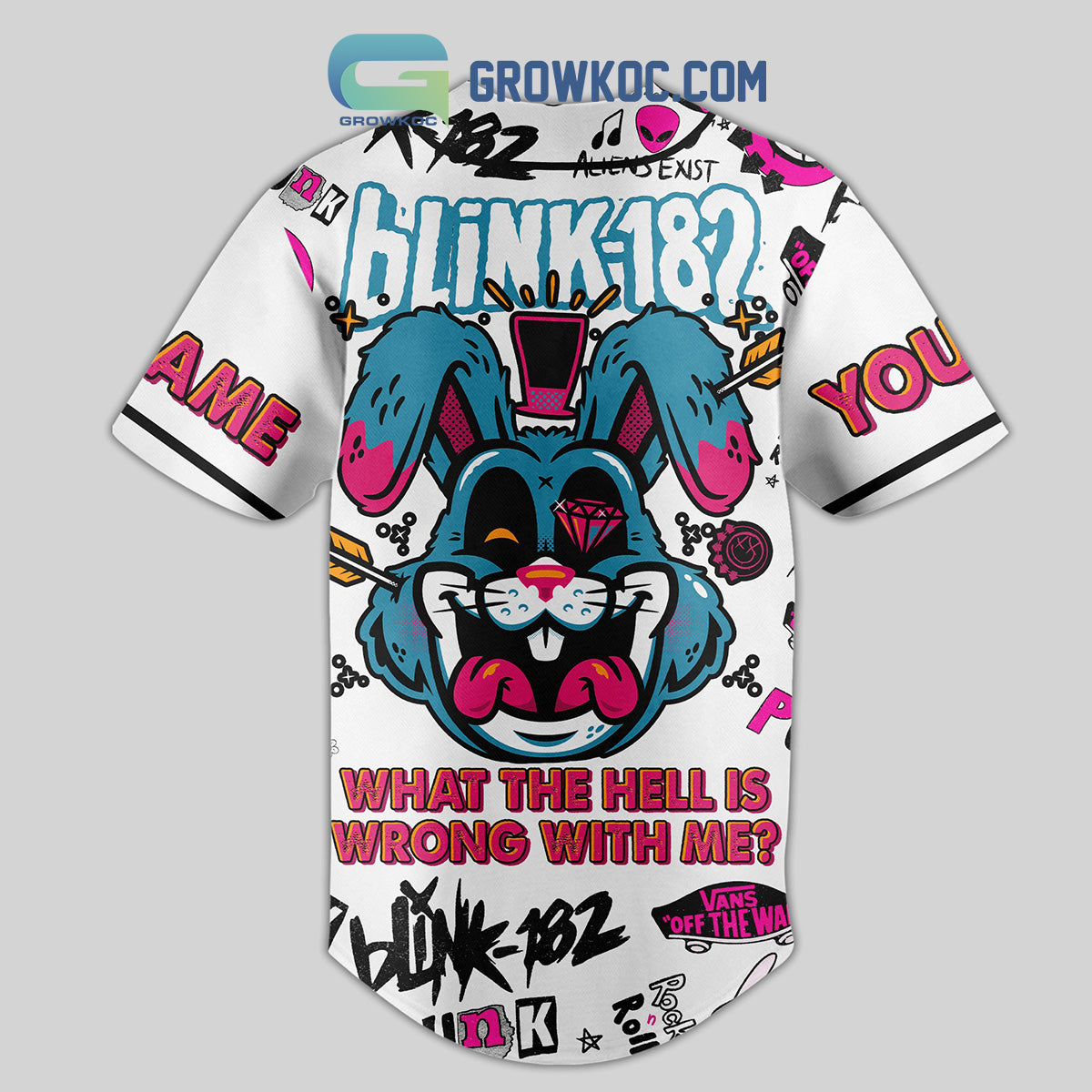 Blink 182 What The Hell Is Wrong With Me Personalized Baseball Jersey Unisex T-shirt, Sweatshirt, Hoodie, Long Sleeve Tee - T-Shirt, Sweatshirt, Hoodie