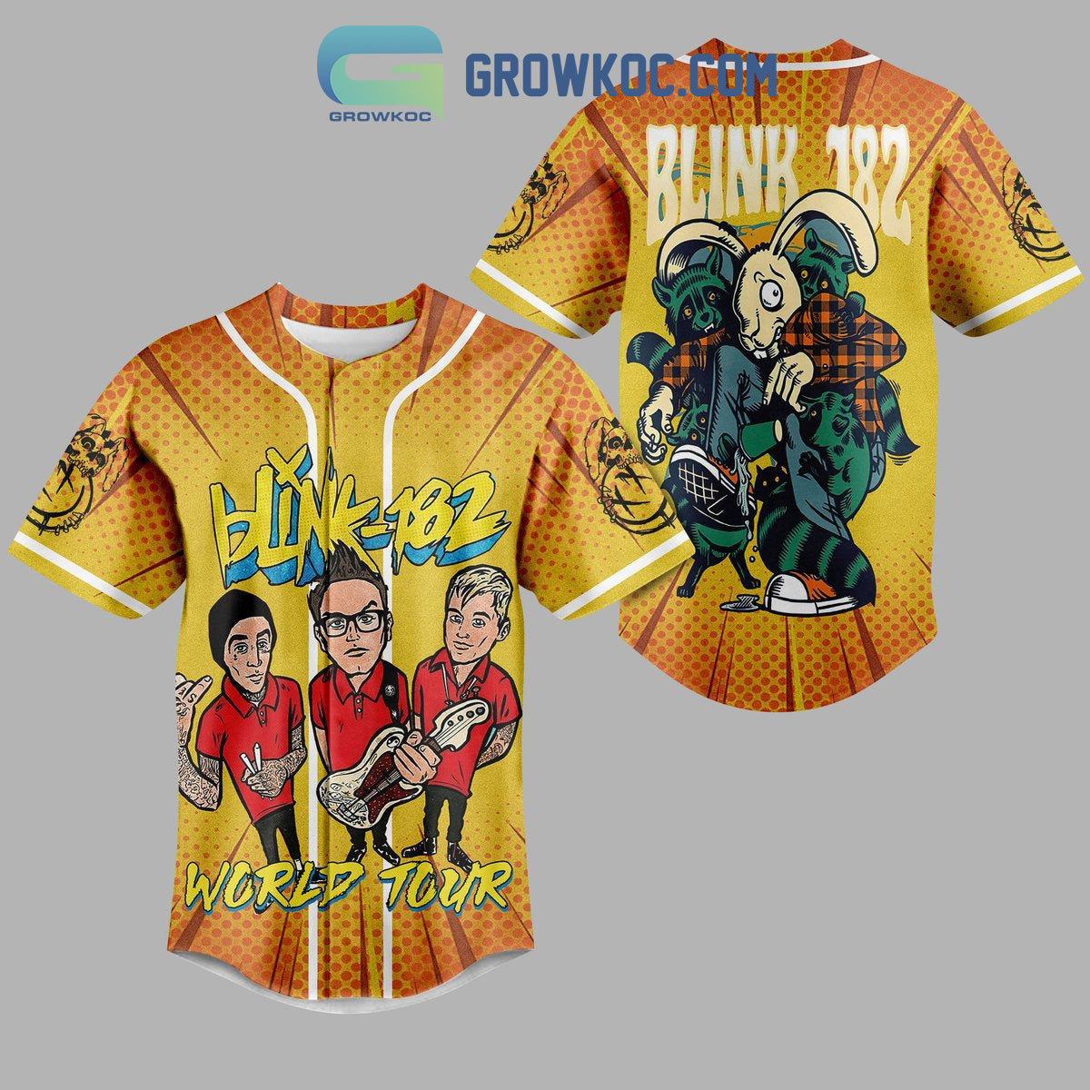 Blink 182 World Tour Baseball Jersey Unisex T-shirt, Sweatshirt, Hoodie, Long Sleeve Tee - T-Shirt, Sweatshirt, Hoodie