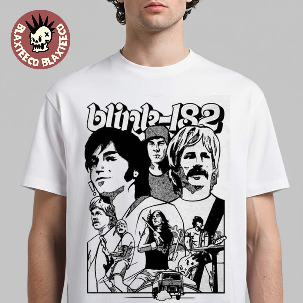 Blink-182 X Complex Take Off Your Pants and Jacket 25th Anniversary Merch Band Portrait White T-Shirt - T-Shirt, Sweatshirt, Hoodie