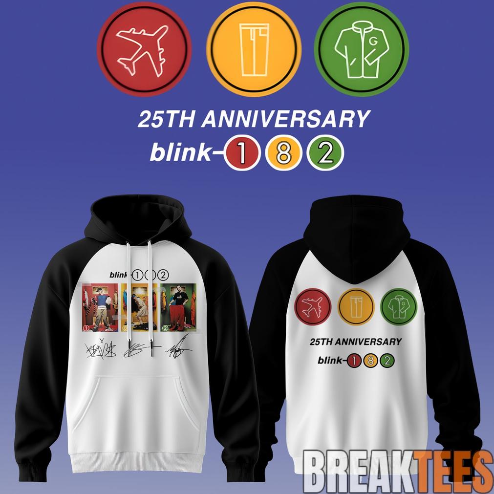 Blink-182 Anniversary Collection  Limited Edition Signature Hoodie Unisex T-shirt, Sweatshirt, Hoodie, Long Sleeve Tee - T-Shirt, Sweatshirt, Hoodie