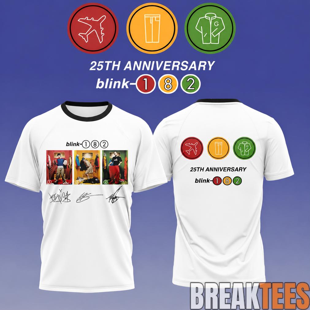 Blink-182 Anniversary Collection  Limited Edition Signature T-Shirt Unisex T-shirt, Sweatshirt, Hoodie, Long Sleeve Tee - T-Shirt, Sweatshirt, Hoodie