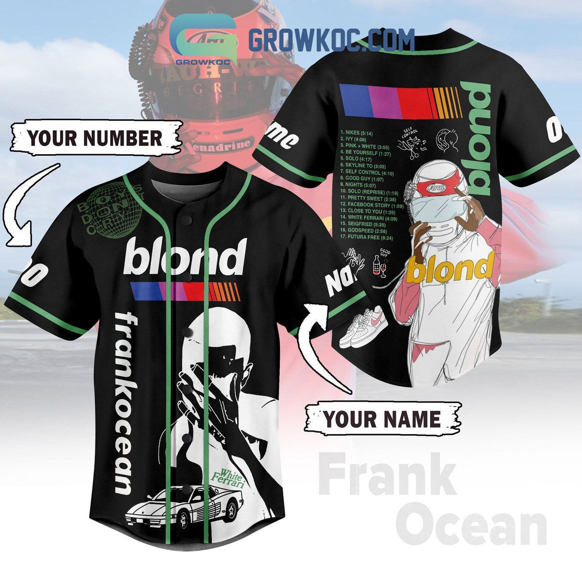 Blond Frankocean Personalized Baseball Jersey Unisex T-shirt, Sweatshirt, Hoodie, Long Sleeve Tee - T-Shirt, Sweatshirt, Hoodie