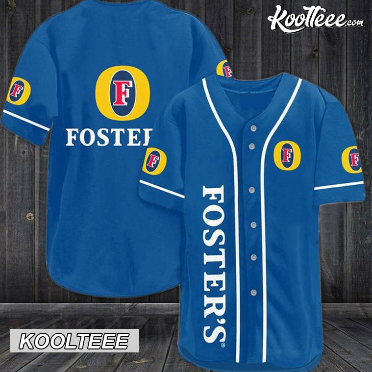 Blue Fosters Lager Baseball Jersey Unisex T-shirt, Sweatshirt, Hoodie, Long Sleeve Tee - T-Shirt, Sweatshirt, Hoodie