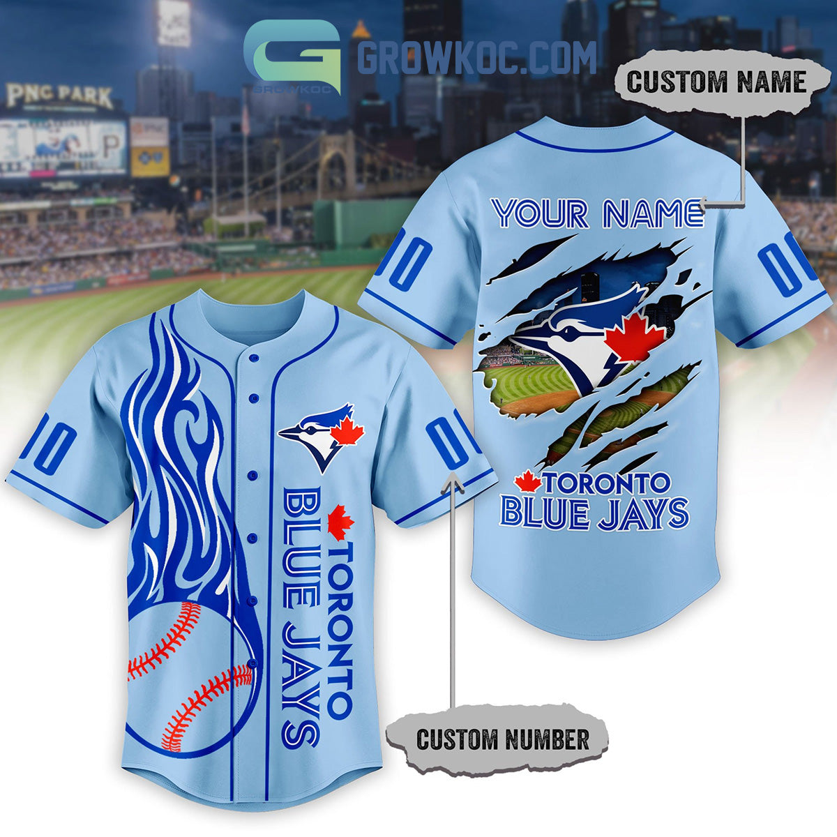 Blue Jays Toronto MLB Personalized Baseball Jersey Unisex T-shirt, Sweatshirt, Hoodie, Long Sleeve Tee - T-Shirt, Sweatshirt, Hoodie