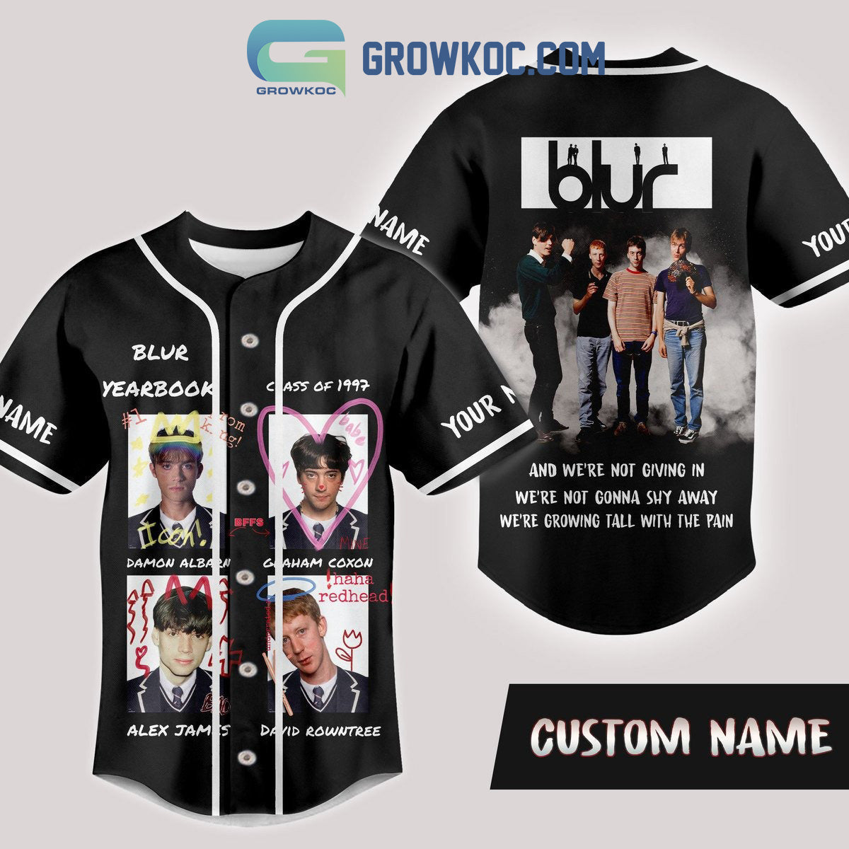 Blur Yearbook Class Of 1997 Personalized Baseball Jersey Unisex T-shirt, Sweatshirt, Hoodie, Long Sleeve Tee - T-Shirt, Sweatshirt, Hoodie
