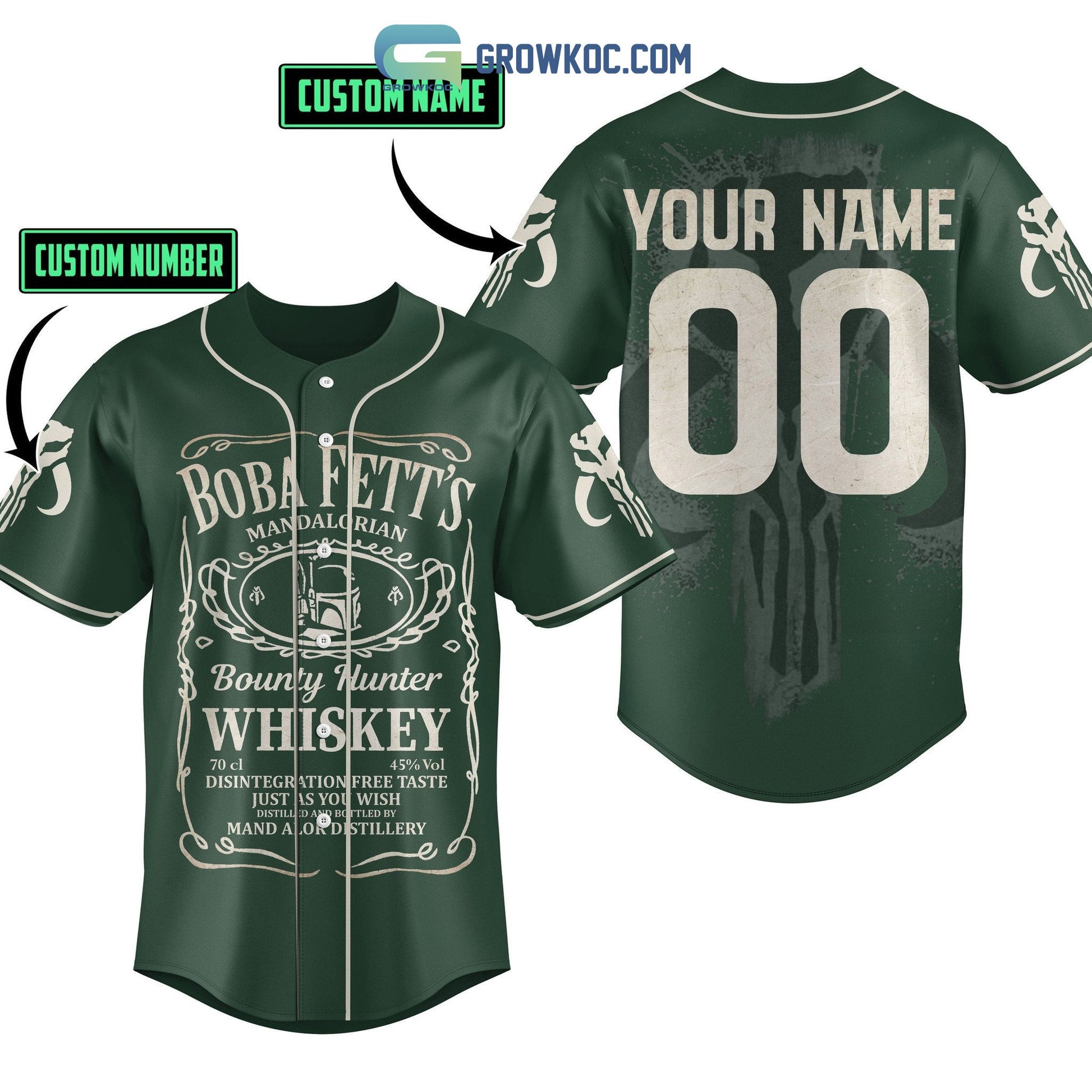 Boba Fetts Mandalorian Personalized Baseball Jersey Unisex T-shirt, Sweatshirt, Hoodie, Long Sleeve Tee - T-Shirt, Sweatshirt, Hoodie
