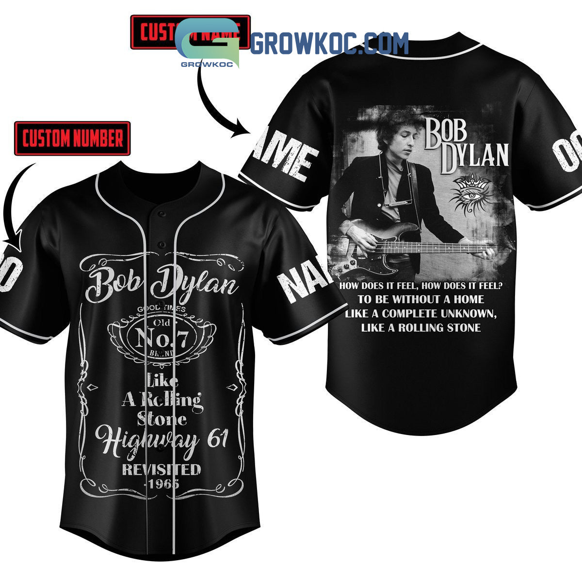 Bod Dylan How Does It Feel Personalized Baseball Jersey Unisex T-shirt, Sweatshirt, Hoodie, Long Sleeve Tee - T-Shirt, Sweatshirt, Hoodie