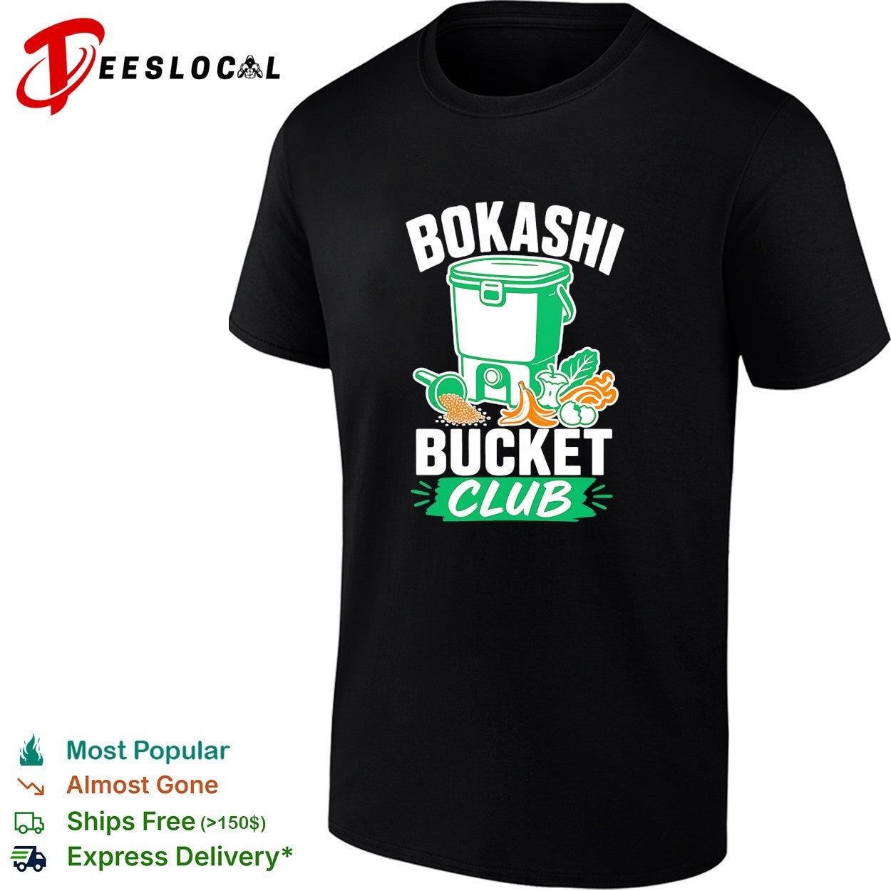 Bokashi bucket club composting shirt Unisex T-shirt, Sweatshirt, Hoodie, Long Sleeve Tee - T-Shirt, Sweatshirt, Hoodie