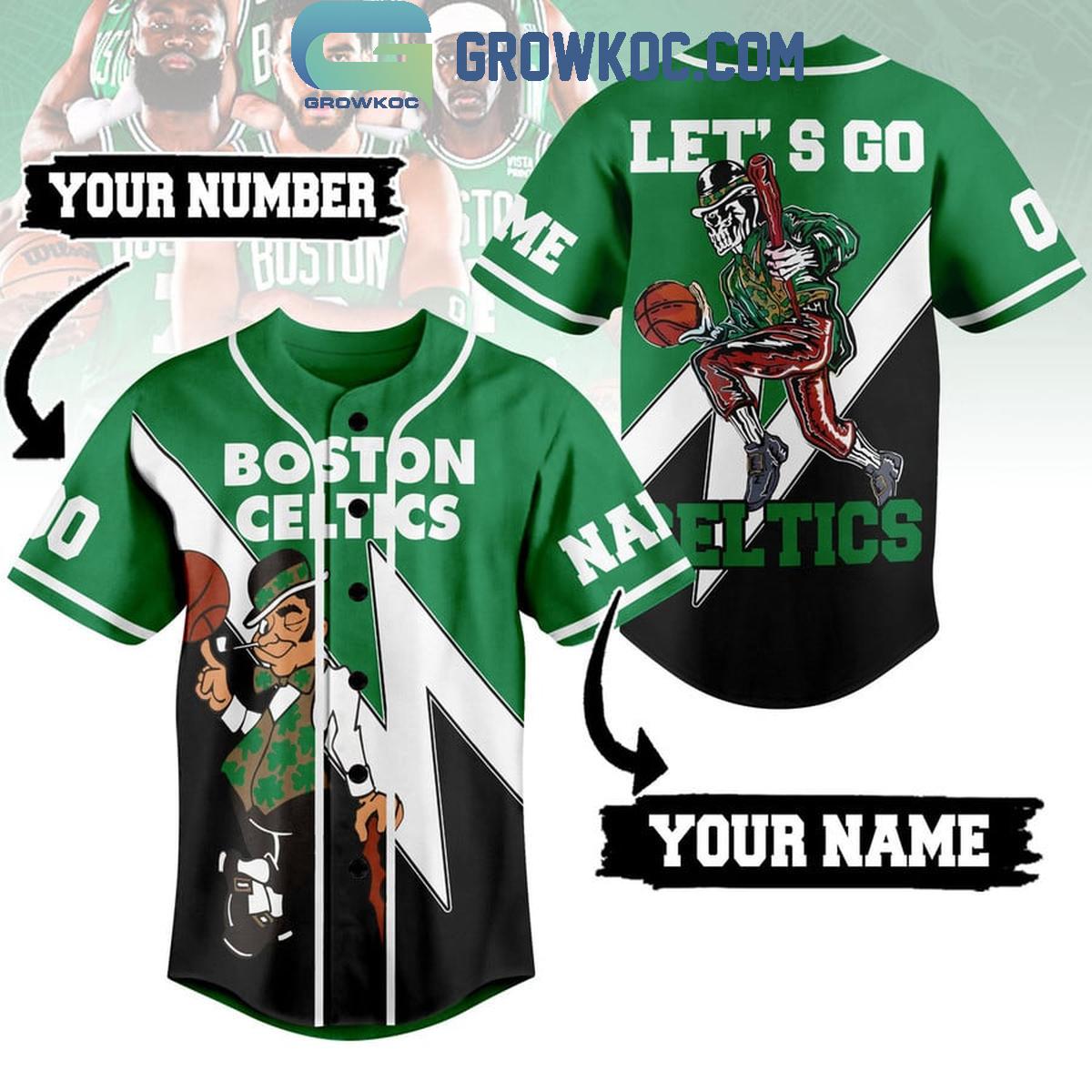Boston Celtics 2024 Champions Lets Go Celtics Personalized Baseball Jersey Unisex T-shirt, Sweatshirt, Hoodie, Long Sleeve Tee - T-Shirt, Sweatshirt, Hoodie