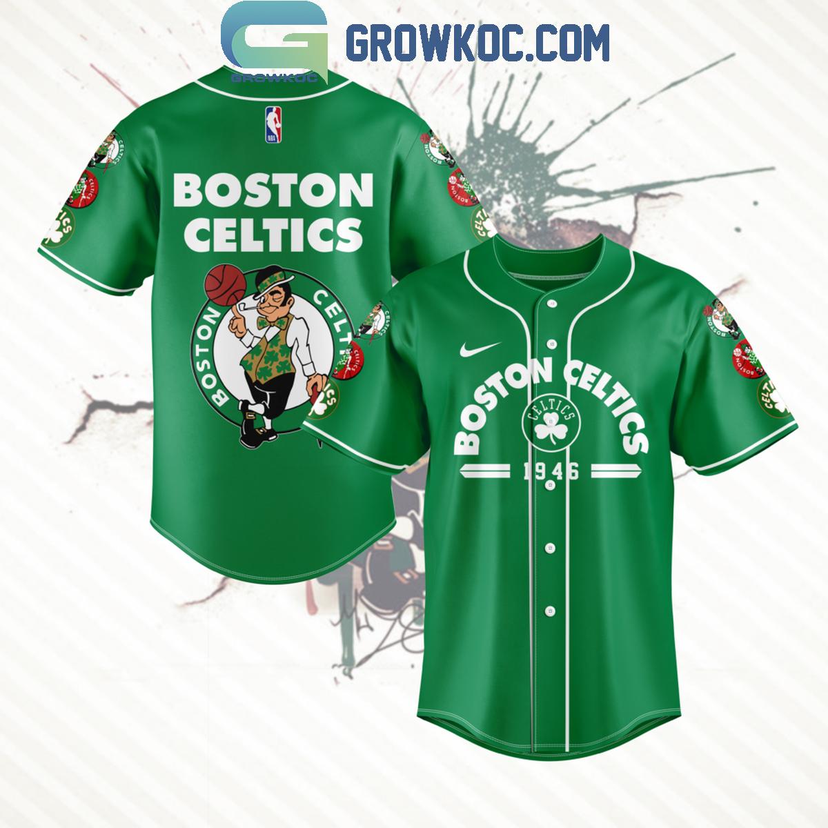 Boston Celtics Loves Basketball Team Est 1946 Baseball Jersey Unisex T-shirt, Sweatshirt, Hoodie, Long Sleeve Tee - T-Shirt, Sweatshirt, Hoodie