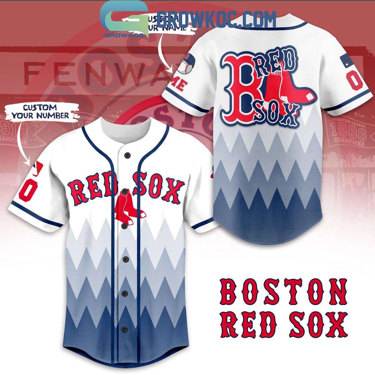 Boston Red Sox Baseball Team Geometric Personalized Baseball Jersey Unisex T-shirt, Sweatshirt, Hoodie, Long Sleeve Tee - T-Shirt, Sweatshirt, Hoodie