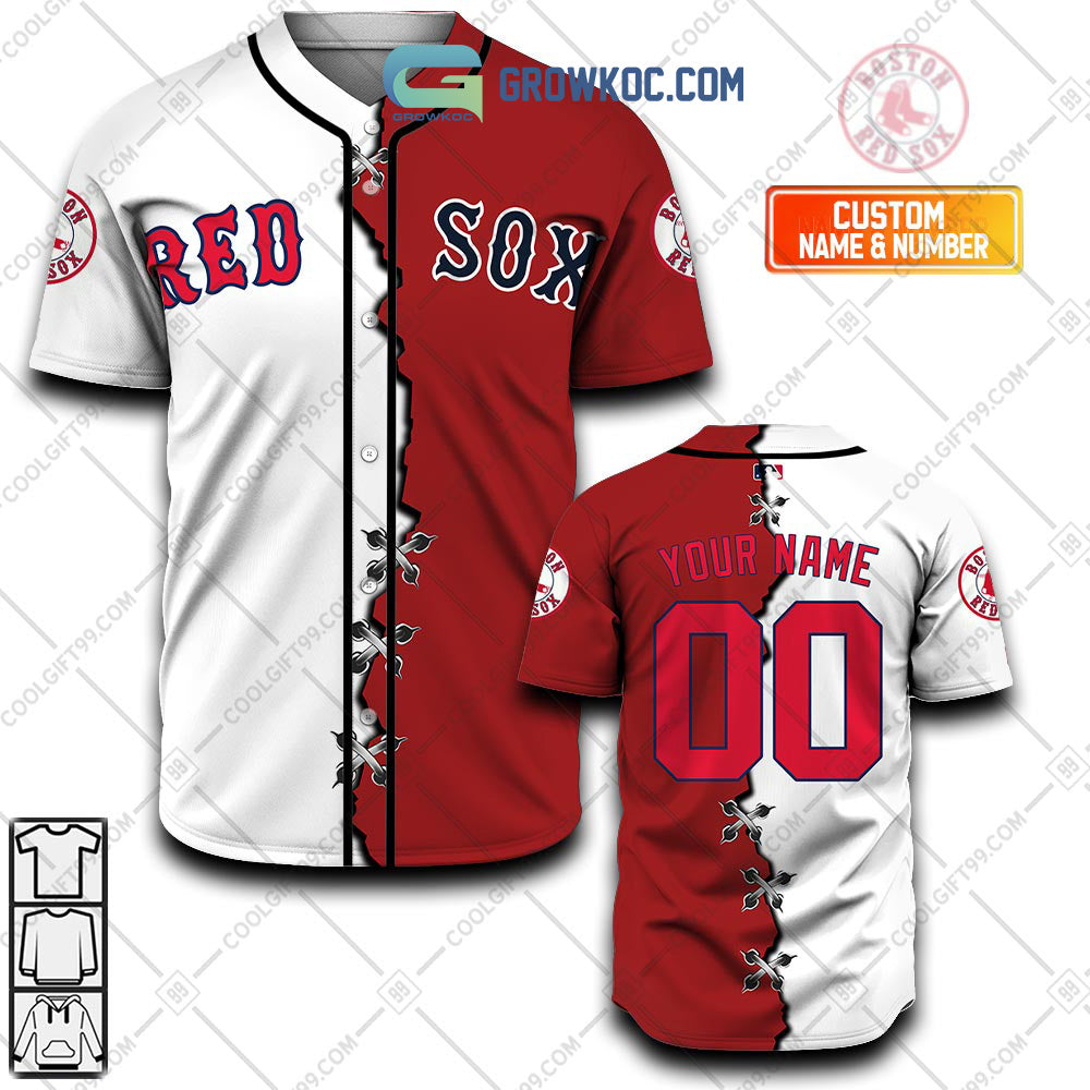 Boston Red Sox MLB Personalized Mix Baseball Jersey Unisex T-shirt, Sweatshirt, Hoodie, Long Sleeve Tee - T-Shirt, Sweatshirt, Hoodie