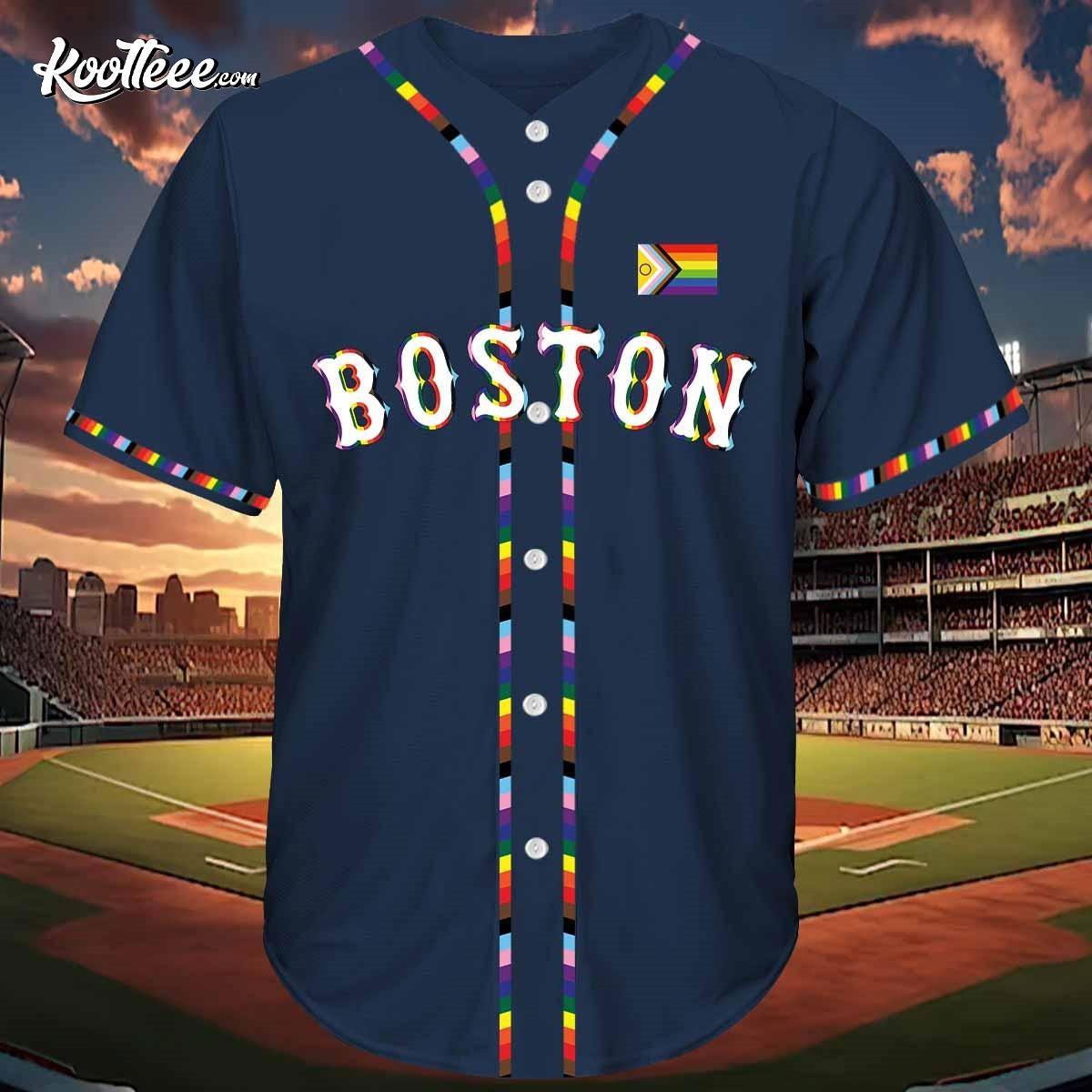 Boston Red Sox Pride Gift 2024 Baseball Jersey Unisex T-shirt, Sweatshirt, Hoodie, Long Sleeve Tee - T-Shirt, Sweatshirt, Hoodie