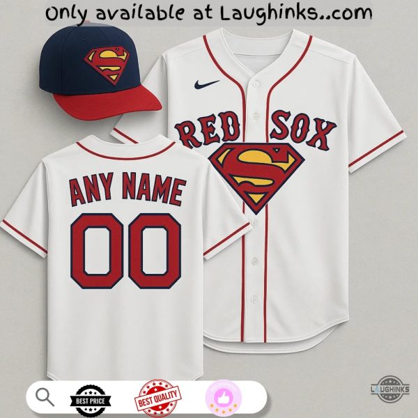 Boston Red Sox Superman Night 2025 Personalized Baseball Jersey Shirt Unisex T-shirt, Sweatshirt, Hoodie, Long Sleeve Tee - T-Shirt, Sweatshirt, Hoodie