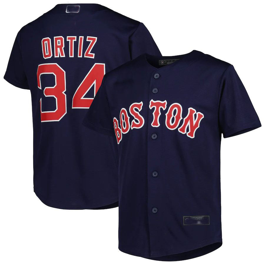 Boston Red Sox #34 David Ortiz Navy 2022 Hall of Fame Replica Player Jersey Baseball Jerseys baseball jersey product view 1