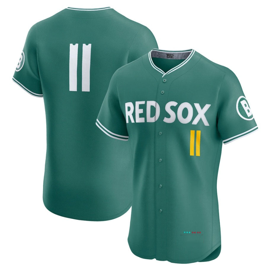 Boston Red Sox #11 Rafael Devers 2025 City Connect Elite Player Jersey - Green Stitched Baseball Jersey baseball jersey product view 1