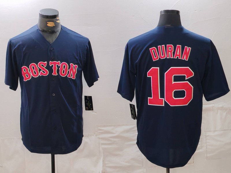 Boston Red Sox #16 Jarren Duran Navy Cool Base Stitched Baseball Jersey baseball jersey product view 1