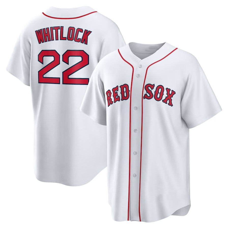 Boston Red Sox #22 Garrett Whitlock Home Replica Jersey - White Stitched Baseball Jersey baseball jersey product view 1