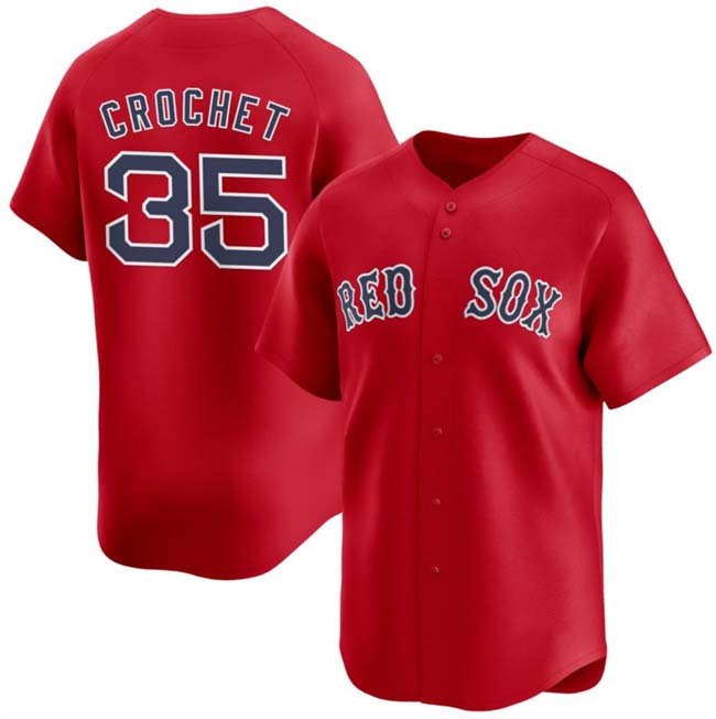 Boston Red Sox #35 Garrett Crochet Red 2024 Alternate Limited Stitched Baseball Jersey baseball jersey product view 1