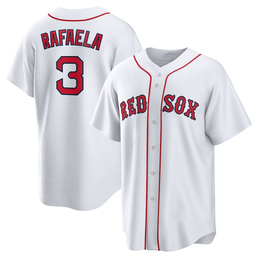 Boston Red Sox #3 Ceddanne Rafaela Home Replica Jersey - White Stitched Baseball Jersey baseball jersey product view 1