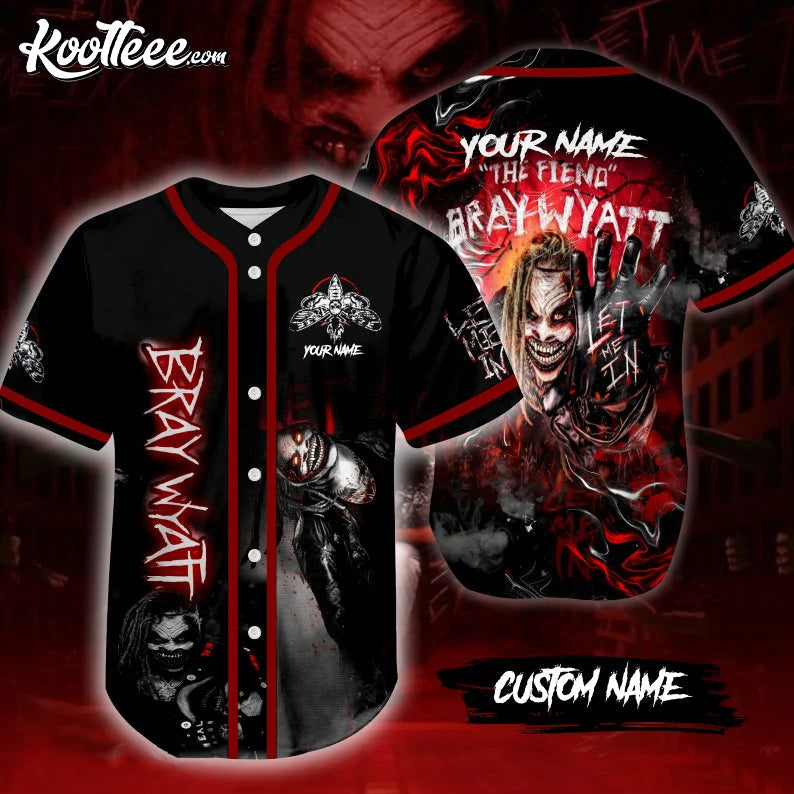 Bray Wyatt Custom Baseball Jersey Unisex T-shirt, Sweatshirt, Hoodie, Long Sleeve Tee - T-Shirt, Sweatshirt, Hoodie