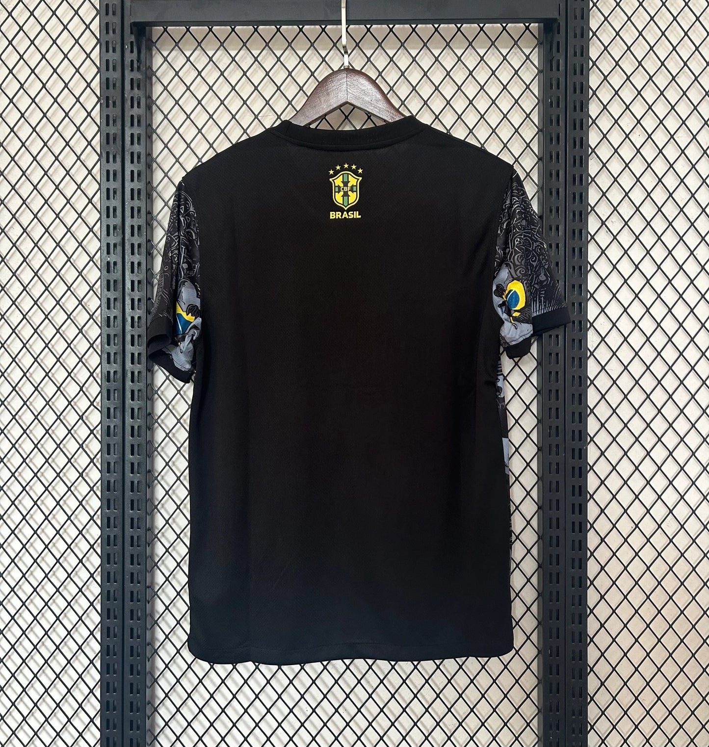 Brazil Rio De Janeiro Edition Retro Jersey - Black sports jersey product view 2