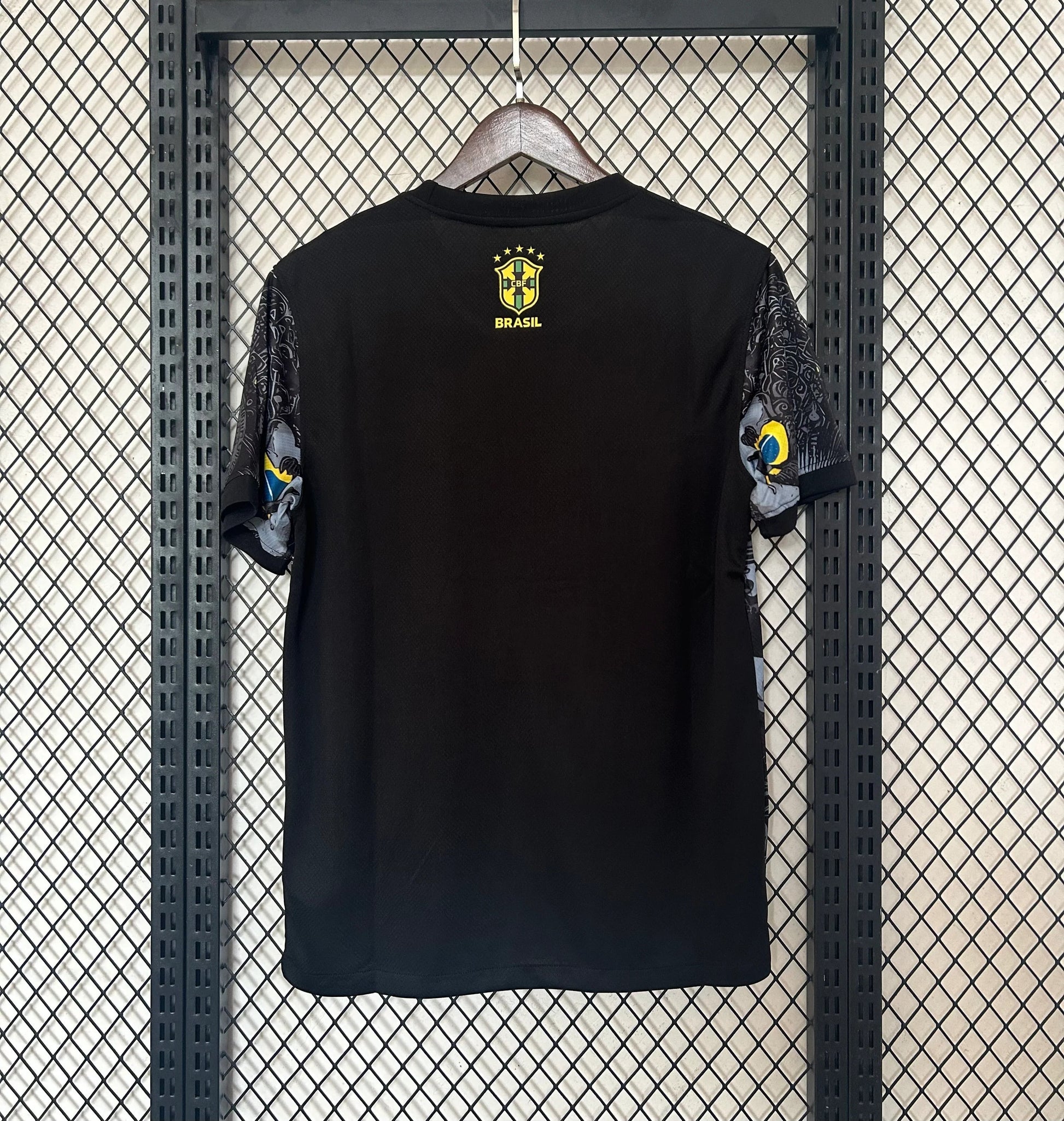 Brazil Rio De Janeiro Edition Retro Jersey - Black sports jersey product view 2